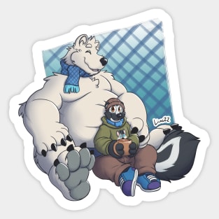 Keeping warm Sticker